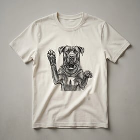 Funny Boerboel Dog Raising Paw Graphic T-Shirt for Dog Lovers