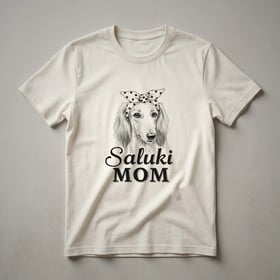 Saluki Mom Graphic T-Shirt for Women Who Love Their Sighthounds