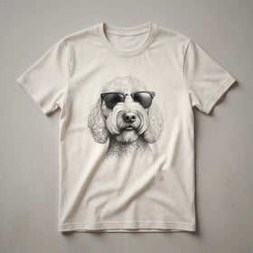 Labradoodle Dad American Flag Sunglasses Graphic T-Shirt