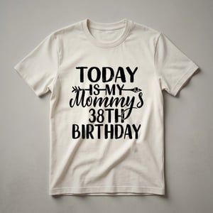 Today Is My Mommy's 38th Birthday Graphic T-Shirt for Moms