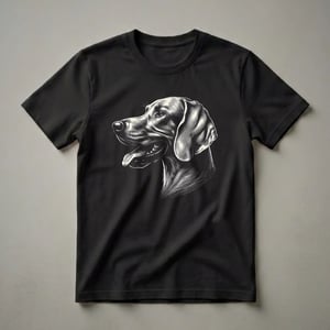 Weimaraner Dog Face Line Art Graphic T-Shirt for Dog Lovers