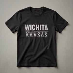 Vintage Wichita Kansas Bison and Skyline Graphic T-Shirt