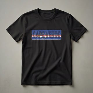 Cape Verdean Flag Distressed Graphic T-Shirt for Heritage Pride