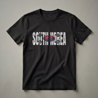South Korea Map Country Vintage Korean Flag T-Shirt
