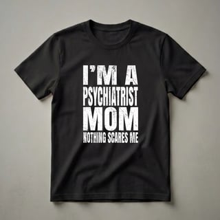 Psychiatrist Mom Nothing Scares Me Graphic T-Shirt for Women