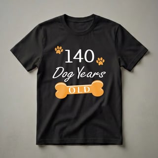 140 Dog Years Old Funny 20th Birthday Dog Lover T-Shirt