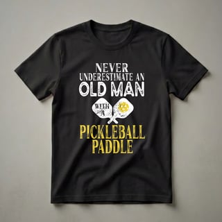 Never Underestimate An Old Man With A Pickleball Paddle T-Shirt