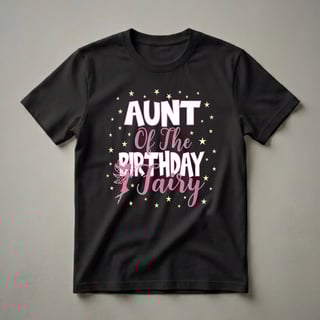 Aunt of the Birthday Fairy Princess Graphic T-Shirt for Aunts