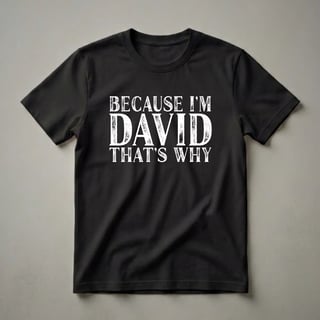 Because I'm David That's Why Personalized Name T-Shirt