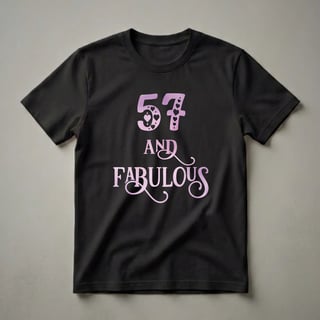 57 and Fabulous Birthday T-Shirt for Women Turning 57