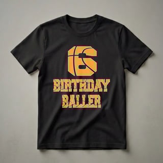 6th Birthday Baller Basketball Graphic T-Shirt for Boys