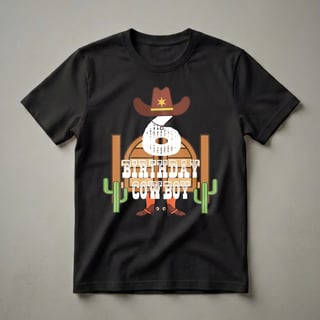 6th Birthday Cowboy Rodeo Graphic T-Shirt for Kids