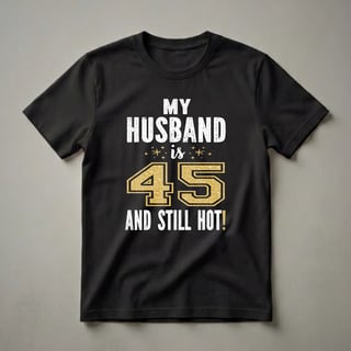 45th Birthday Husband Still Hot Graphic T-Shirt for Men