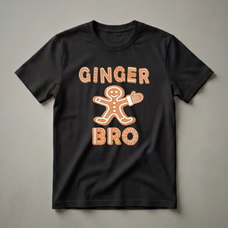 Ginger Bro Gingerbread Man Christmas T-Shirt for Family Matching