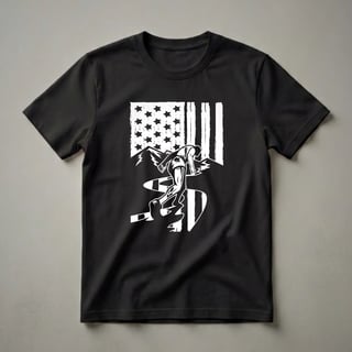 American Flag Marathon Runner Graphic T-Shirt for Endurance Athletes