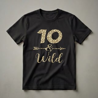 10 and Wild Leopard Print 10th Birthday Girl T-Shirt