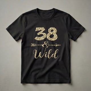 38 and Wild Leopard Print 38th Birthday T-Shirt for Women