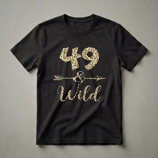 49 and Wild Leopard Print 49th Birthday T-Shirt for Women
