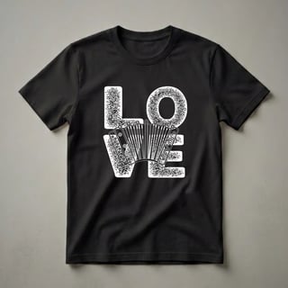 I Love Accordion Graphic T-Shirt for Accordion Players
