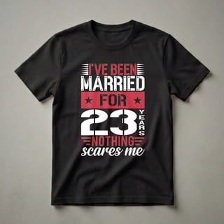 23rd Anniversary Shirt for Husband or Wife - Nothing Scares Me Tee