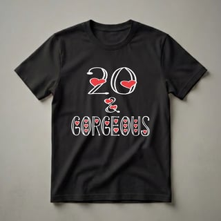 20 & Gorgeous Happy 20th Birthday T-Shirt for Girls