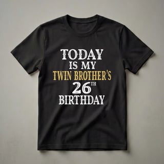 Twin Brother's 26th Birthday Celebration Graphic T-Shirt