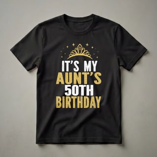 Aunt's 50th Birthday Queen Crown Graphic T-Shirt for Women