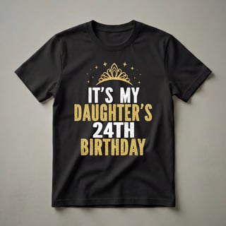 Daughter's 24th Birthday Queen Crown Graphic T-Shirt