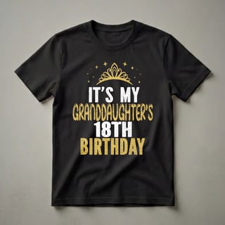 Granddaughter's 18th Birthday Queen Graphic T-Shirt for Grandparents