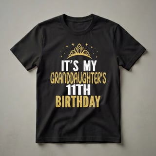 Granddaughter's 11th Birthday Queen Crown Graphic T-Shirt
