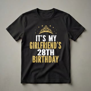 Girlfriend's 28th Birthday Queen Crown Graphic T-Shirt