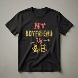 My Boyfriend Is 28 Years Old 28th Birthday Graphic T-Shirt