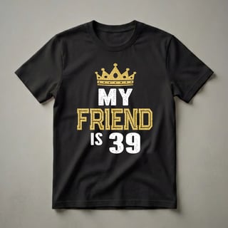 My Friend Is 39 Birthday Crown Graphic T-Shirt for Men