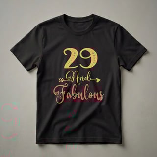 29 And Fabulous Gold Glitter Birthday T-Shirt for Women