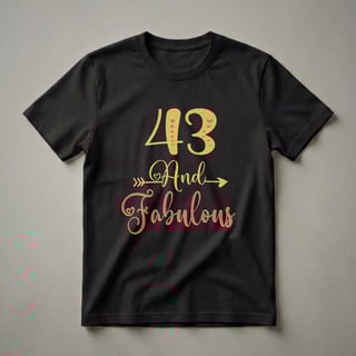 43 And Fabulous Glitter Birthday T-Shirt for Women