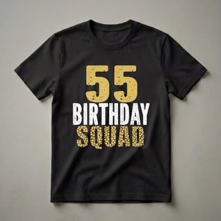 55th Birthday Squad Graphic T-Shirt for Men and Women