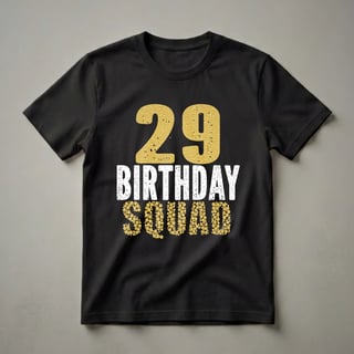 29th Birthday Squad Graphic T-Shirt for Women and Men