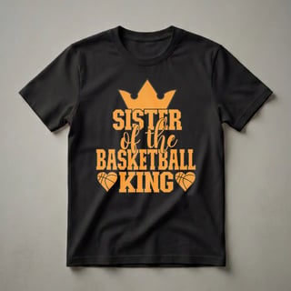 Sister of the Basketball King Graphic T-Shirt for Basketball Fans