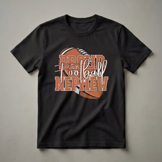 Proud Football Nephew Graphic T-Shirt for Family Support