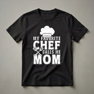 My Favorite Chef Calls Me Mom Funny Cooking Graphic T-Shirt