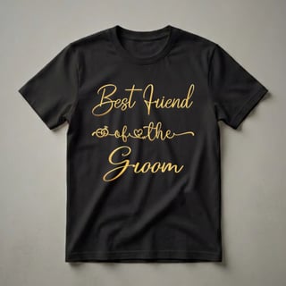 Best Friend of the Groom Wedding Party Script T-Shirt