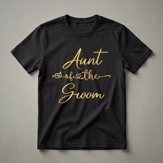 Aunt of the Groom Wedding Party Role Graphic T-Shirt