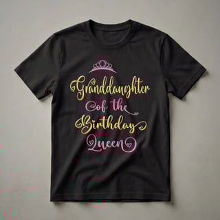 Granddaughter of the Birthday Queen Graphic Crown T-Shirt