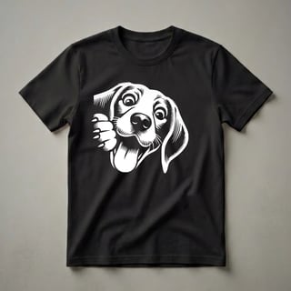 Funny Beagle Peeking Dog Graphic T-Shirt for Dog Lovers