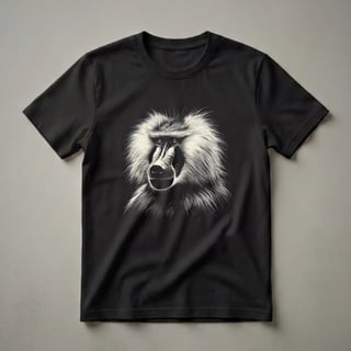 Vintage Baboon Face Graphic Art T-Shirt for Wildlife Enthusiasts