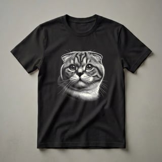 Scottish Fold Cat Vintage Graphic T-Shirt for Cat Lovers