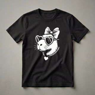 Capybara with Heart Sunglasses Graphic T-Shirt for Girls