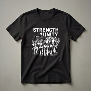 Strength in Unity Wolf Pack Graphic T-Shirt for Wildlife Lovers