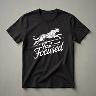 Cheetah "Fast and Focused" Graphic T-Shirt for Wildlife Enthusiasts