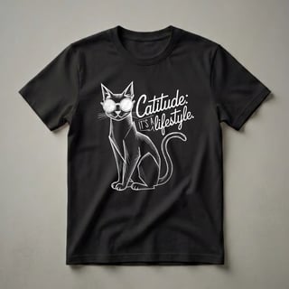 Cattitude: It's a Lifestyle Graphic Cat T-Shirt for Cat Lovers